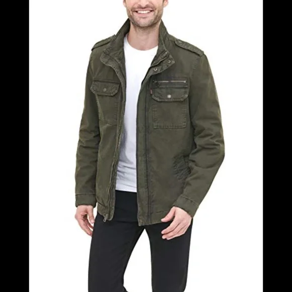 🚫SOLD! •NWT🤩 |•LEVI'S•| Military 5 Pocket Lined Cotton Jacket Sz Small - Picture 4 of 15